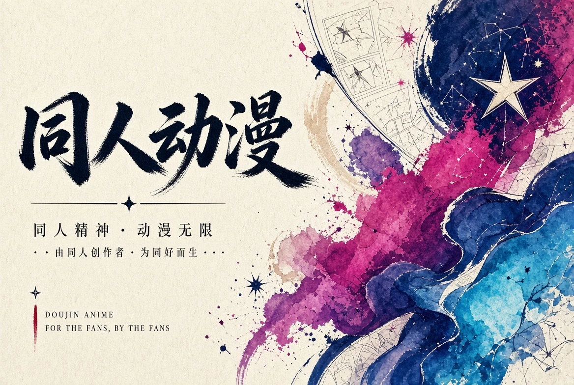 同人动漫品牌杂志主题画面